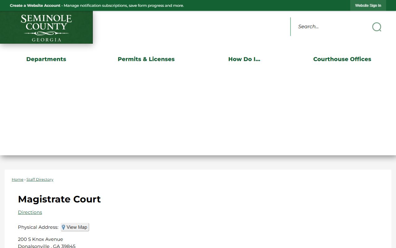 Seminole County Clerk of Superior Court records Magistrate Court directory source