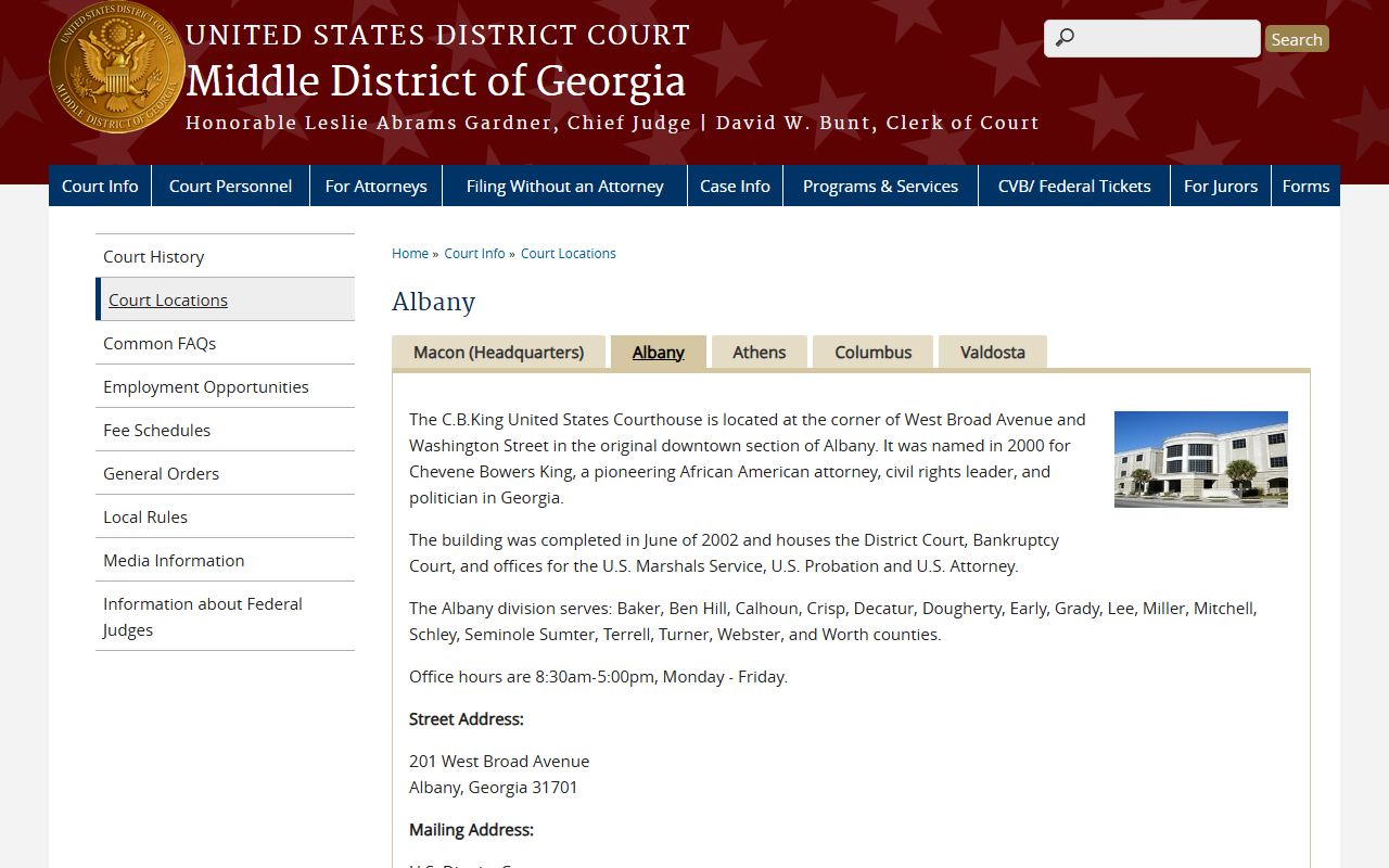 Seminole County Superior Court Albany Division federal court source