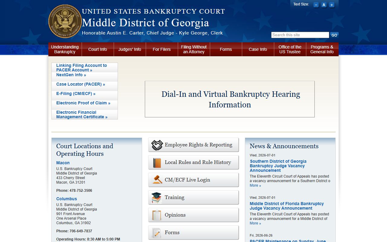 Seminole County Superior Court bankruptcy court distinction source