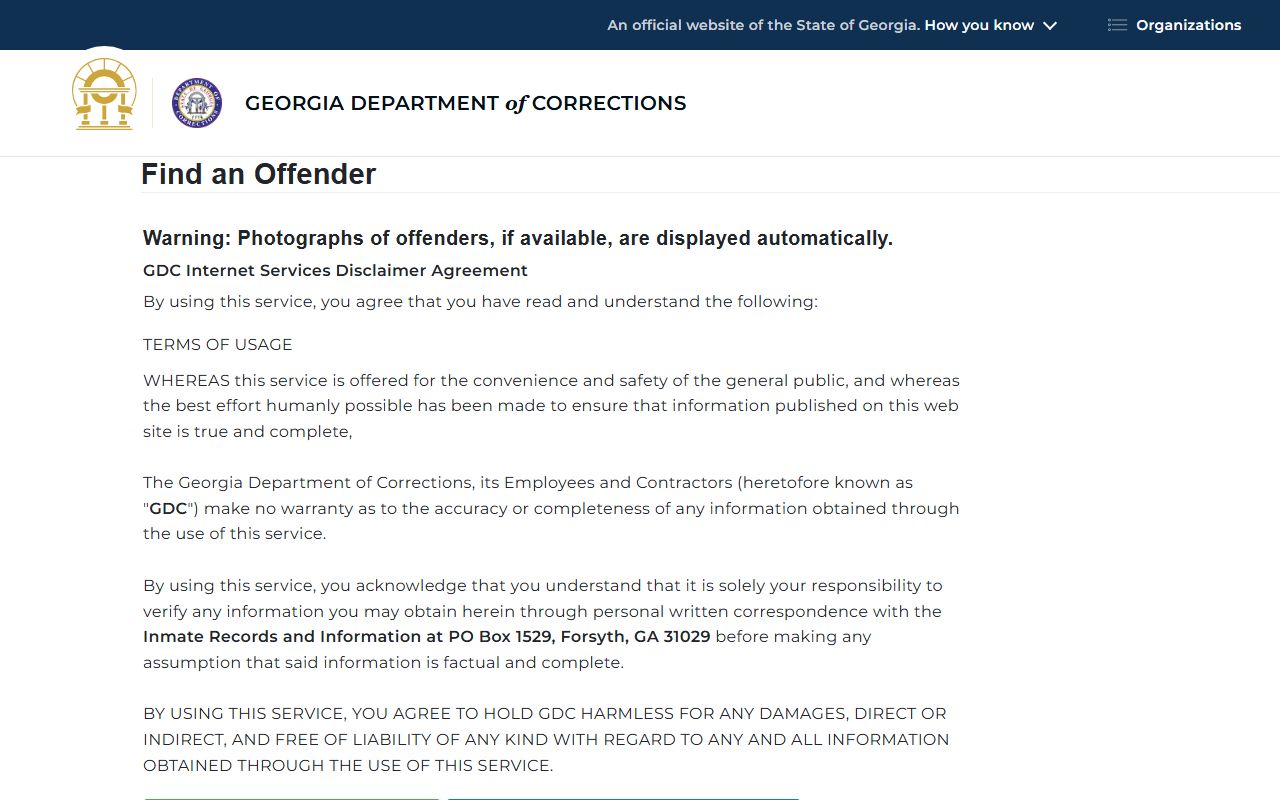 Seminole County inmate records GDC Find an Offender search