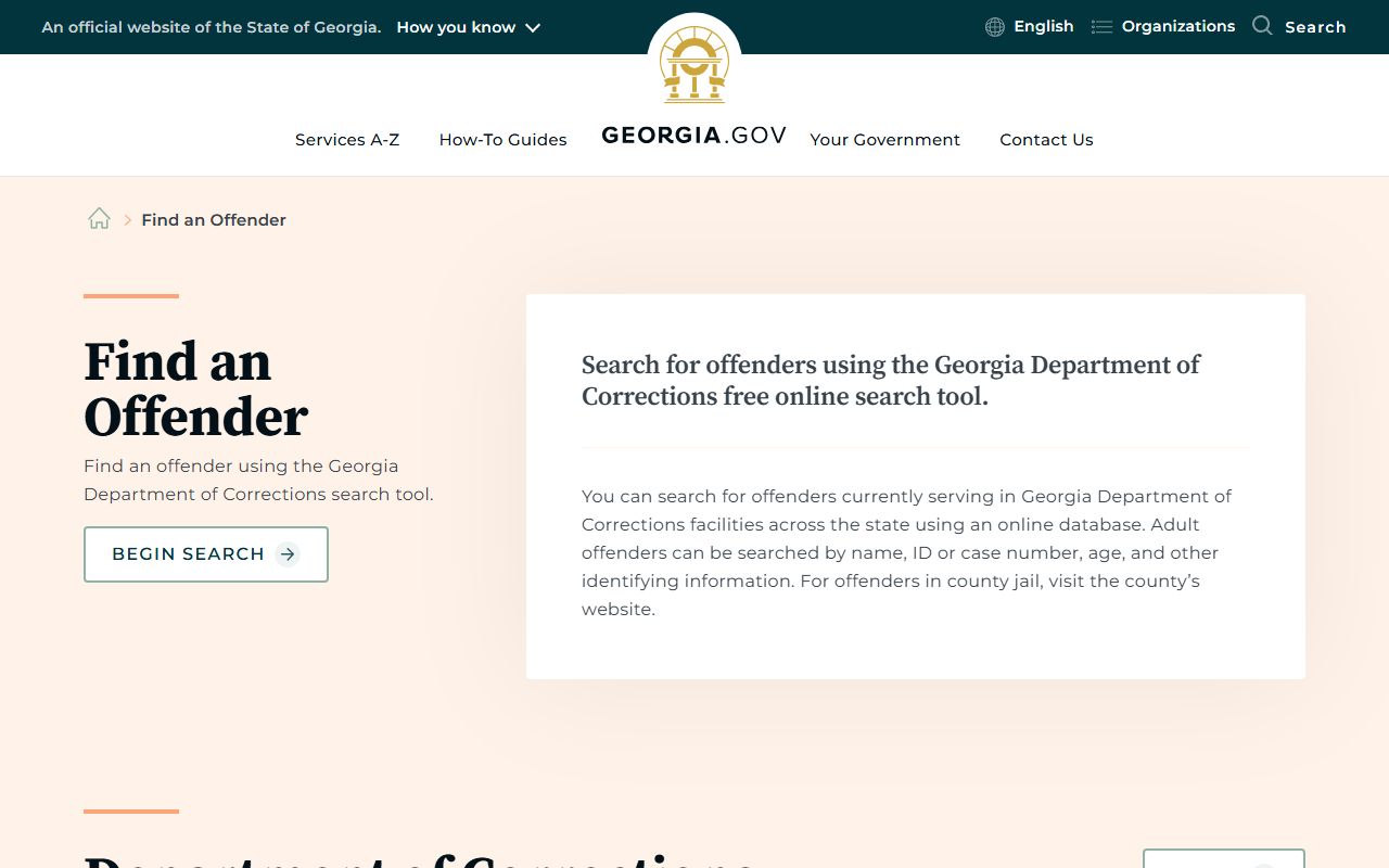 Seminole County inmate records Georgia offender search service
